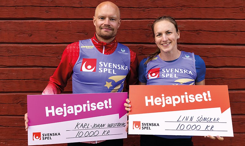 Karl-Johan Westberg och Linn Sömskar vann Hejapriset i samband med SM och Svenska Spel Summer Tour Västerås.